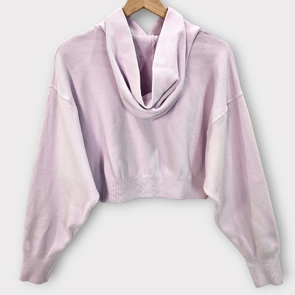 Zara Lavender Cropped Relaxed Fit Hoodie - Picture 3 of 8